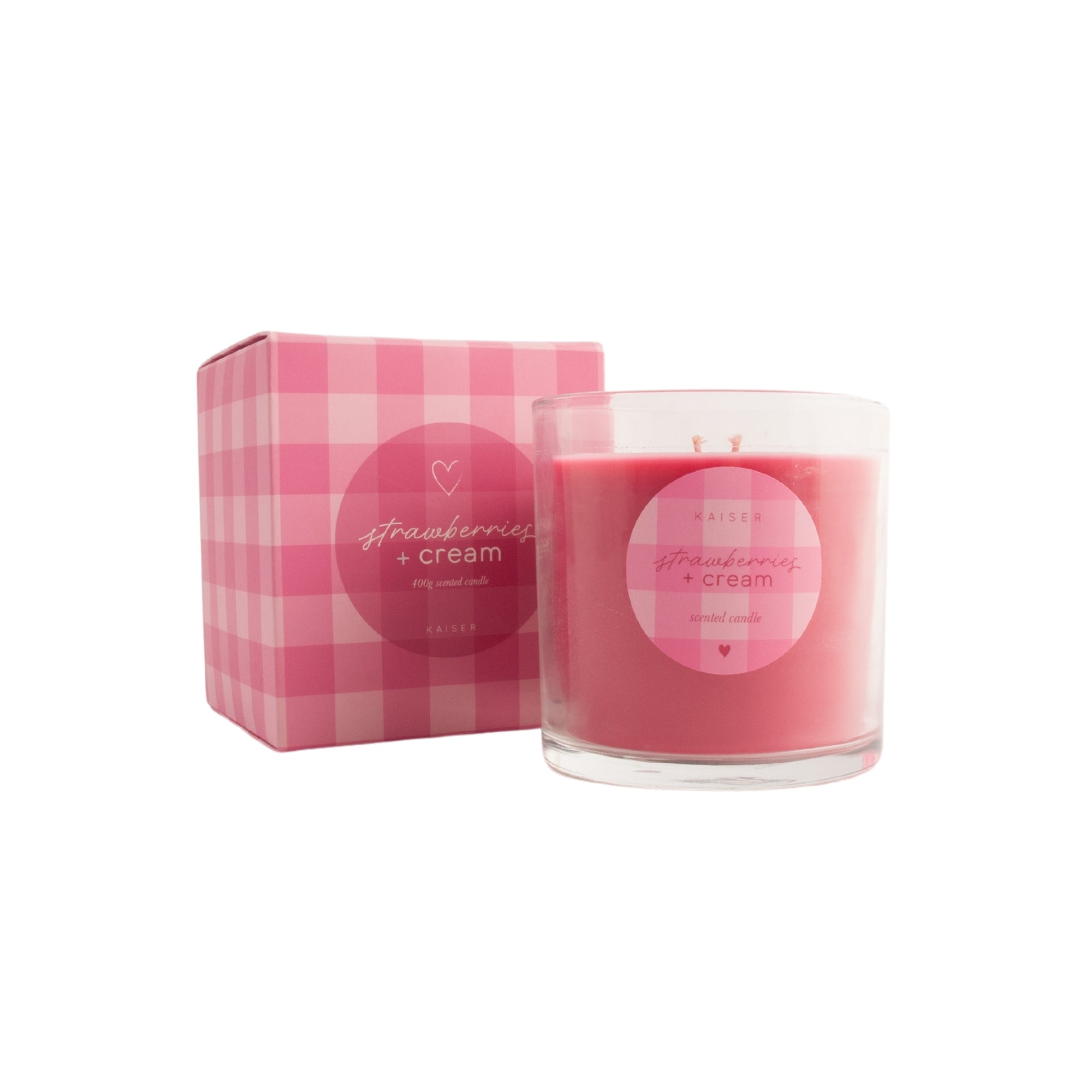 Sweethearts Large Candle - Strawberries & Cream